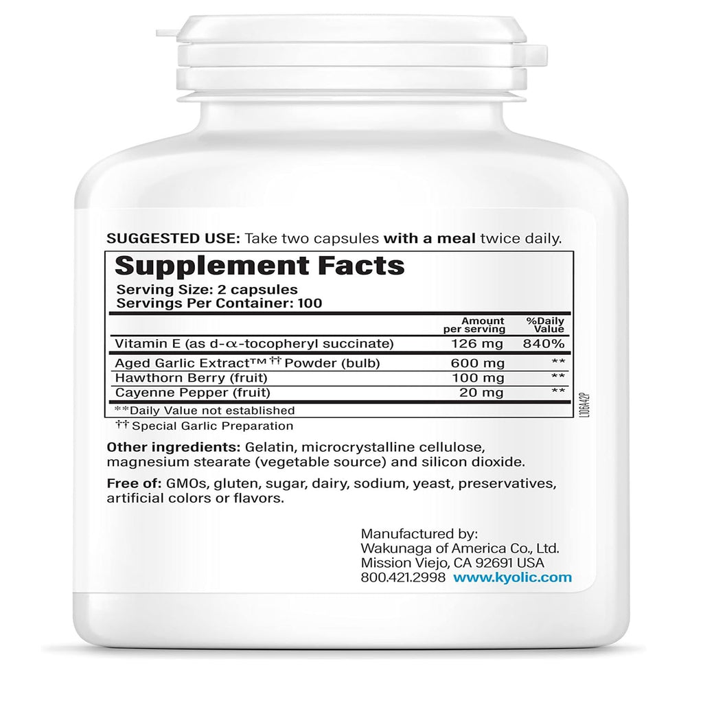 Kyolic Aged Garlic Extract Formula 106, Circulation Health