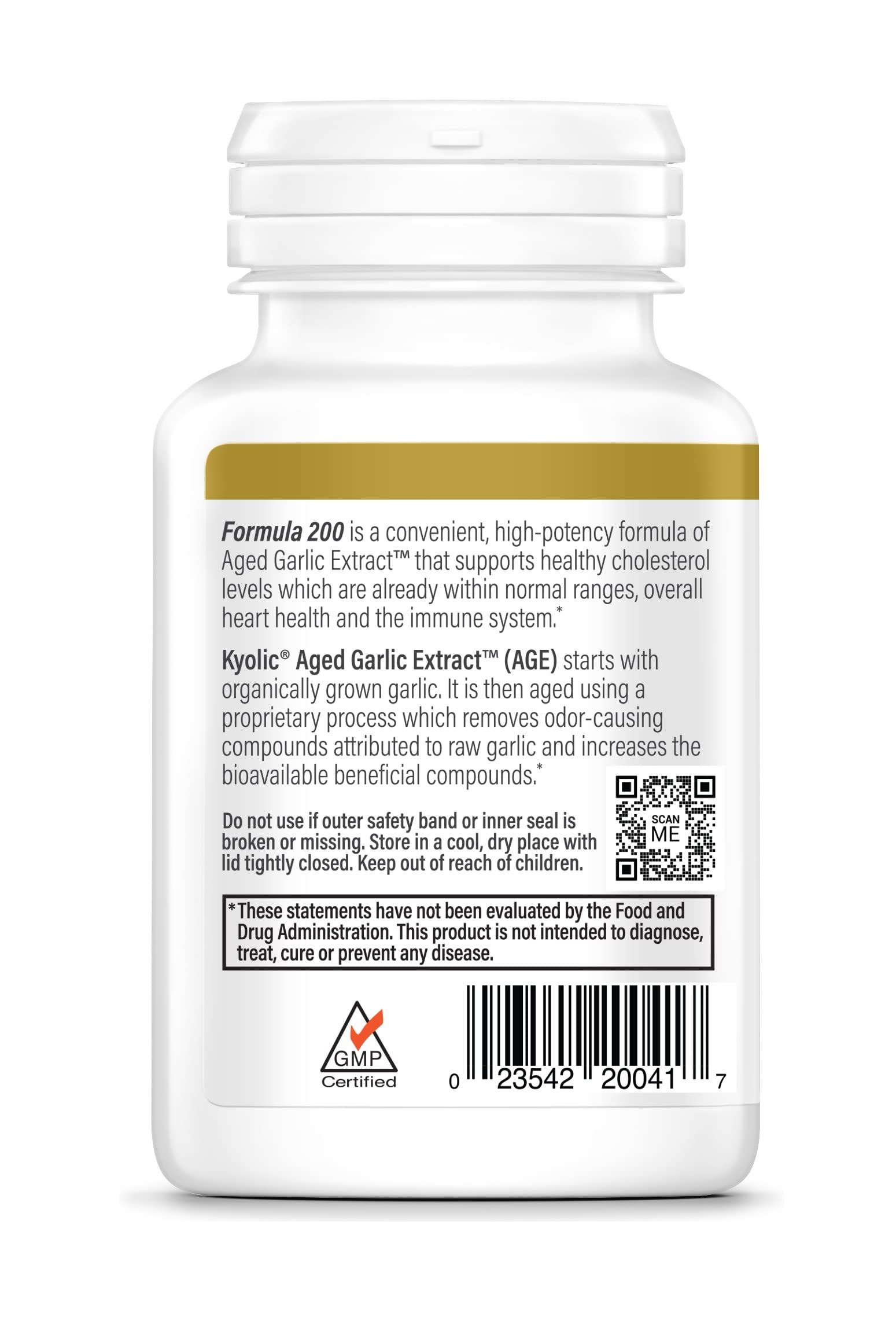 Kyolic Aged Garlic Extract Formula 200, Cardiovascular – Odorless