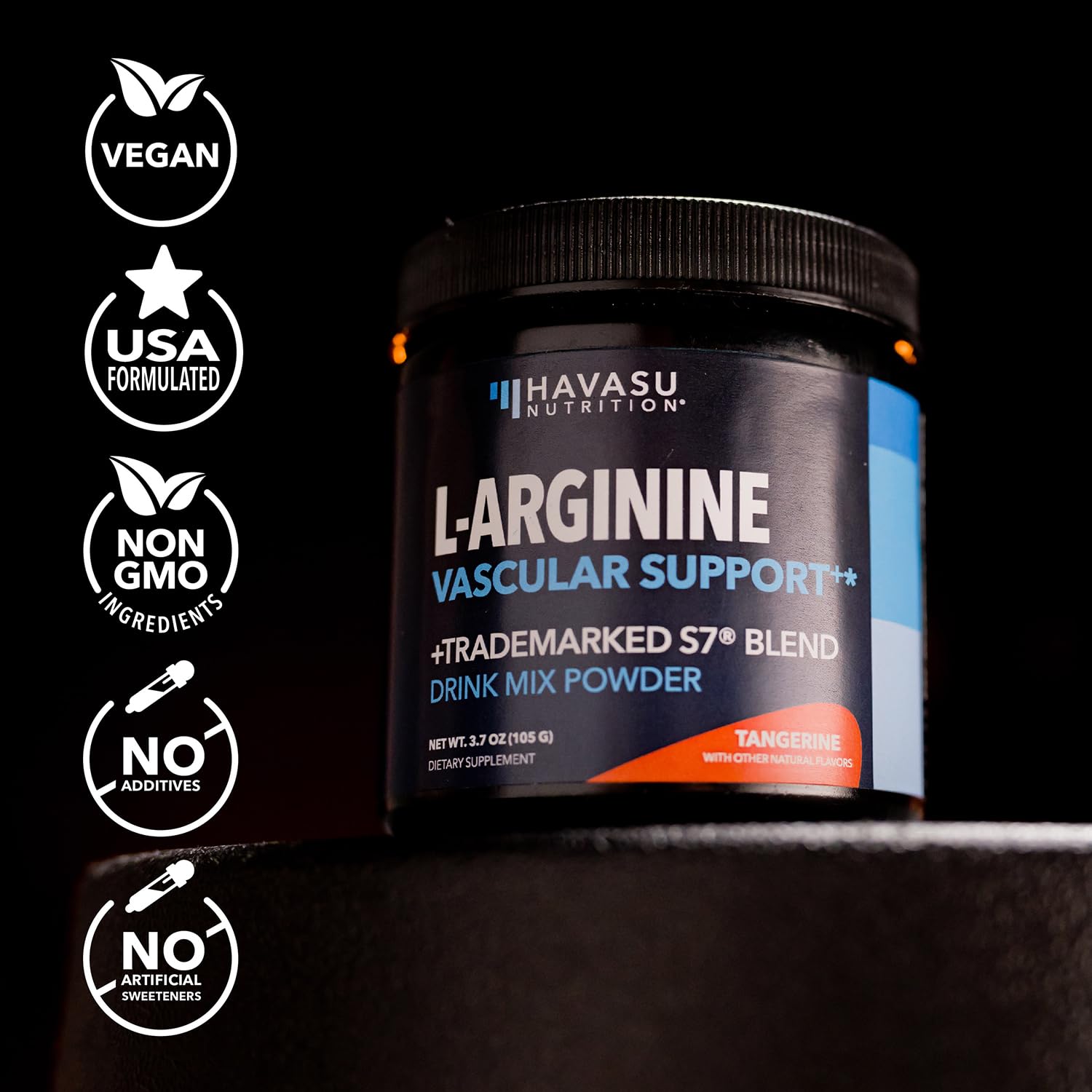 L-Arginine Powder – Tangerine Flavor with L-Citrulline & Beet Root | 30 Scoops