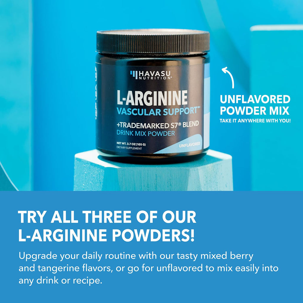 L-Arginine Powder | Nitric Oxide Booster with L-Citrulline & Beet Root – 30 Scoops, Unflavored