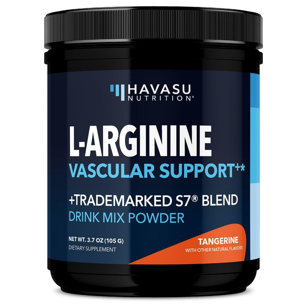 L-Arginine Powder – Tangerine Flavor with L-Citrulline & Beet Root | 30 Scoops