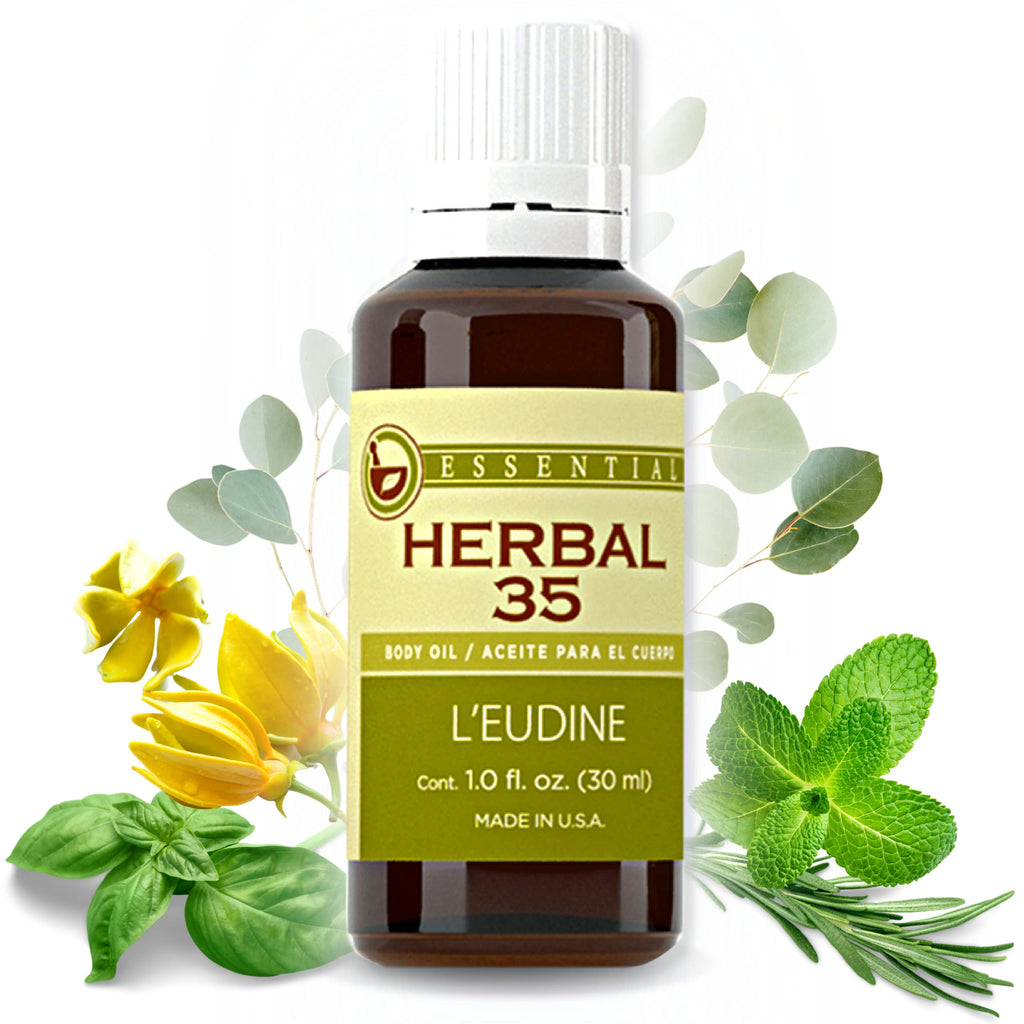 L’EUDINE Herbal 35 Essential Oil Diffuser & Skin – Aromatherapy, 1 Fl Oz