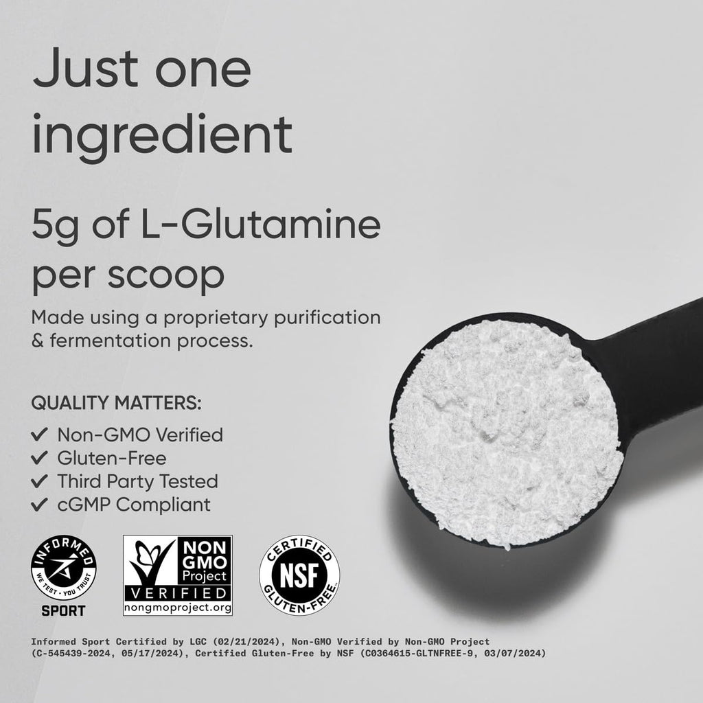 Sports Research L-Glutamine - 5 g Per Serving | Workout Recovery, Gut & Immune Health - 10.58 oz