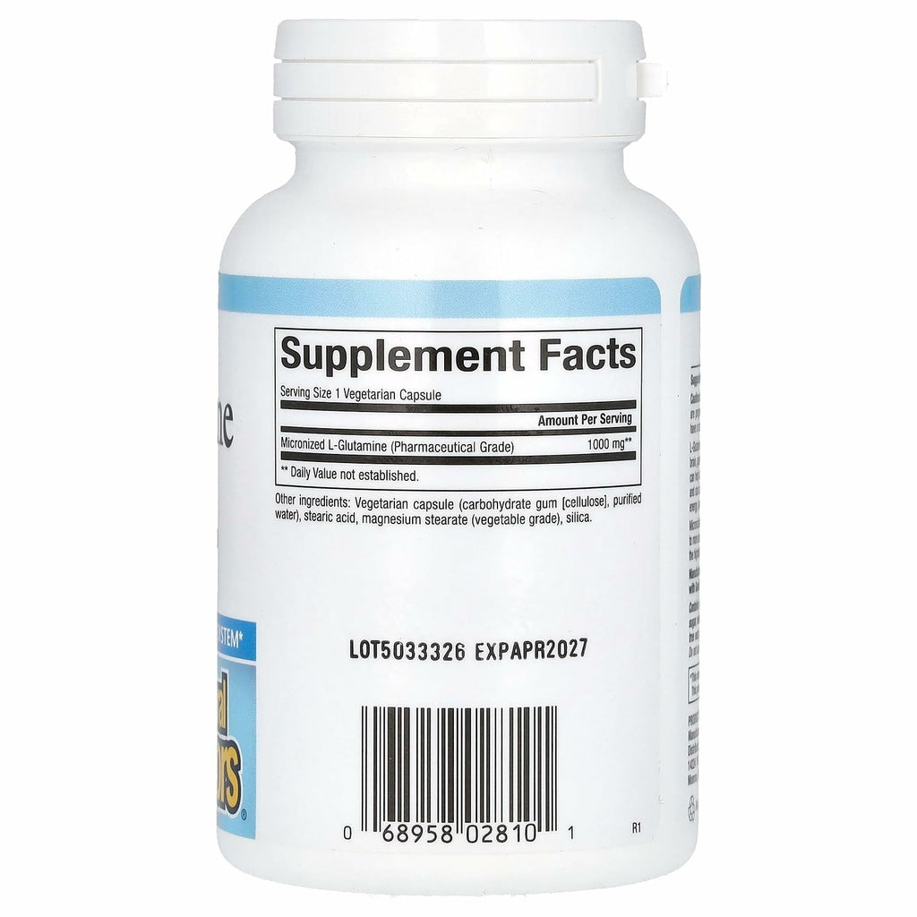 Natural Factors Micronized L-Glutamine 1000mg | 90 Vegetarian Capsules