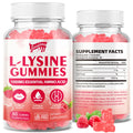 L-Lysine 1000mg Gummies for Immune Support & Skin Health – Vegan, Raspberry, 60 Gummies