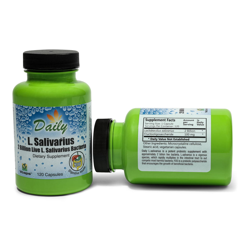 Daily Manufacturing L-Salivarius Probiotic — 2 Billion CFU, Delayed-Release, 120 Capsules