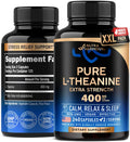 L Theanine 400 mg – Stress Relief, Relaxation & Sleep Support | Made in USA | 240 Vegan Capsules