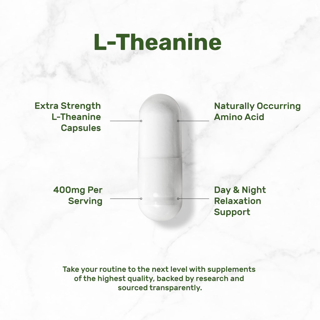 L-Theanine 400mg – 400 Caps | Extra Strength Theanine for Focus & Relaxation