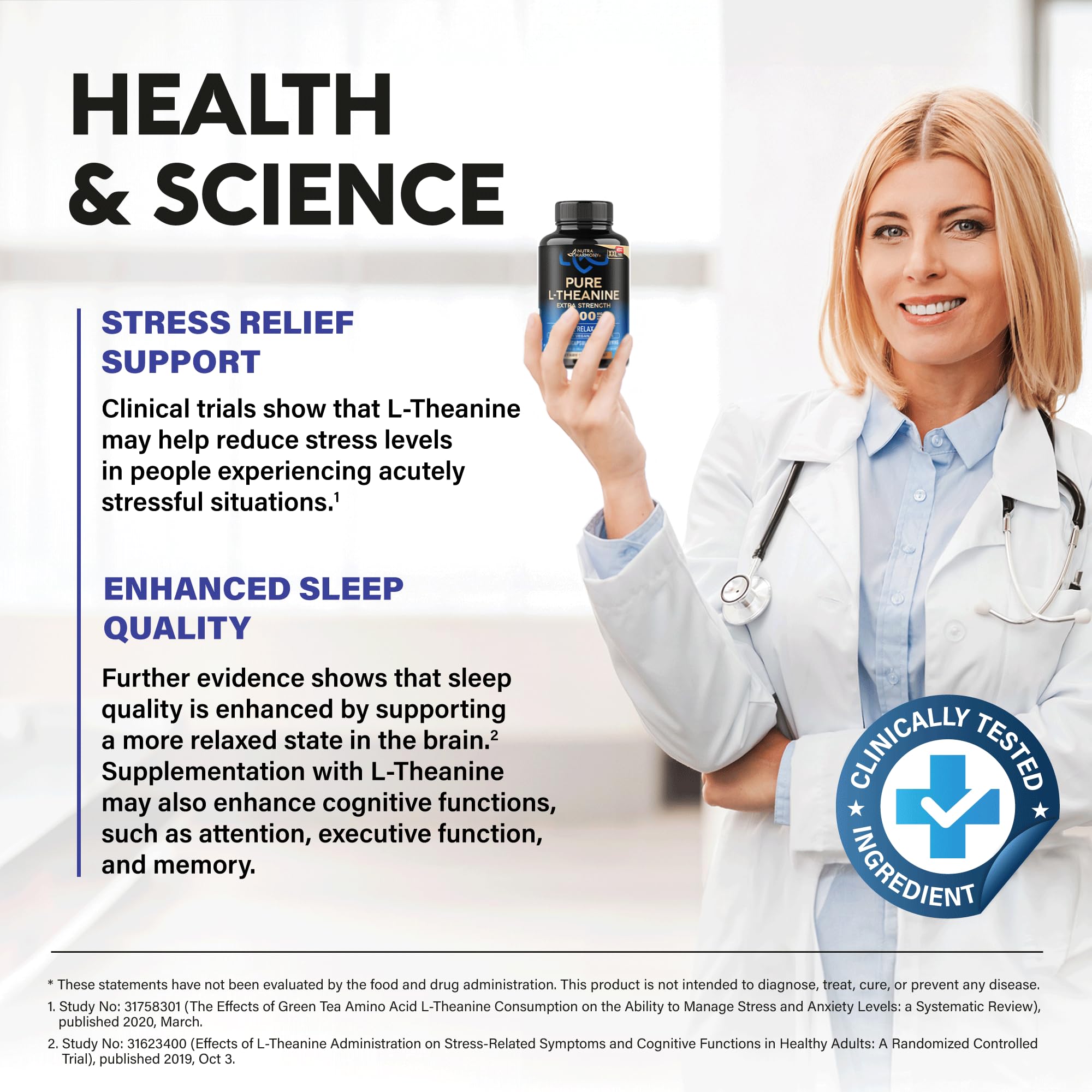 L Theanine 400 mg – Stress Relief, Relaxation & Sleep Support | Made in USA | 240 Vegan Capsules
