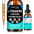 L-Theanine Caffeine Liquid Drops — Organic, Vegan, Gluten Free | 200mg L-Theanine, 50mg Caffeine