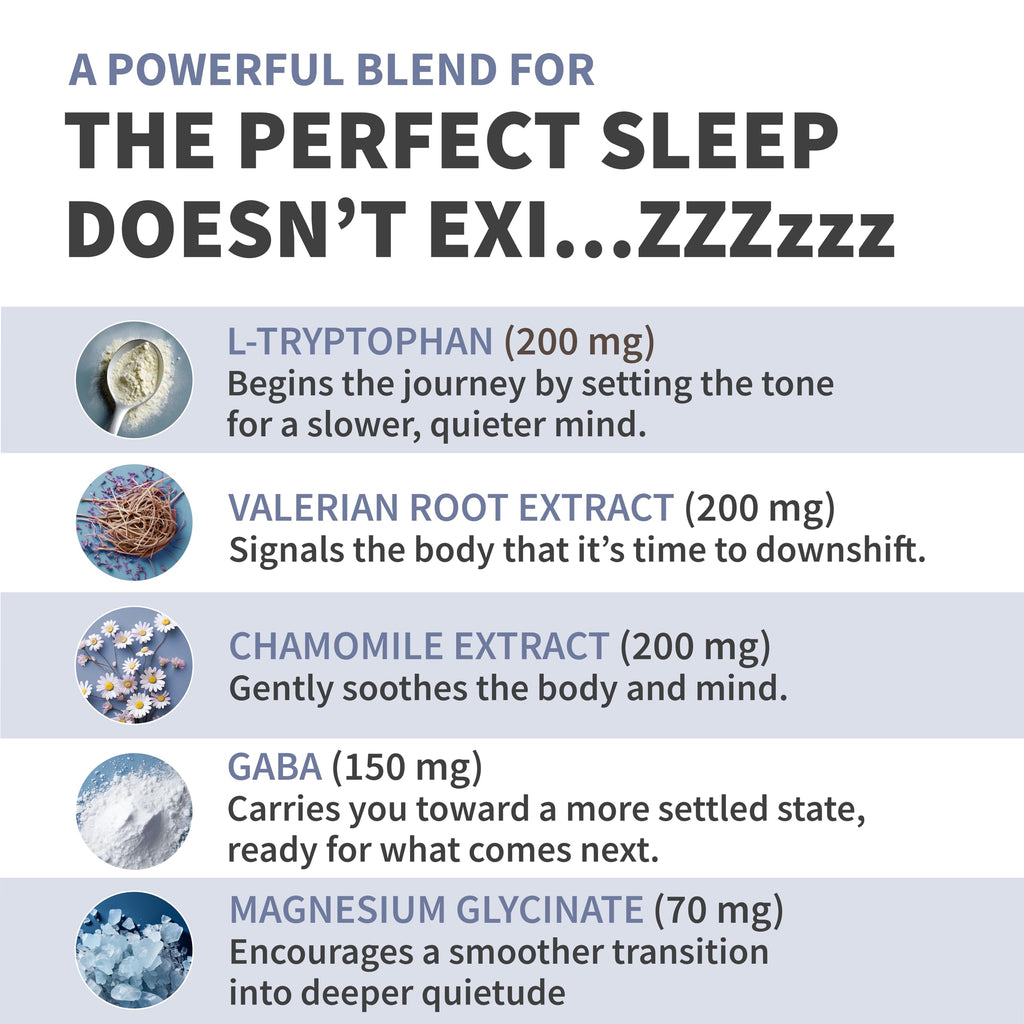 12-in-1 Sleep Support Capsules – Melatonin-Free, Non-Habit Forming (90 Caps)