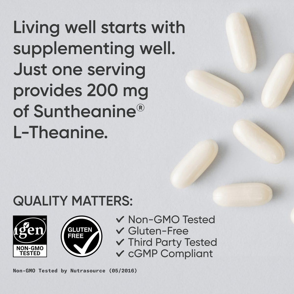 Sports Research L-Theanine 200mg with Organic Coconut Oil | Suntheanine