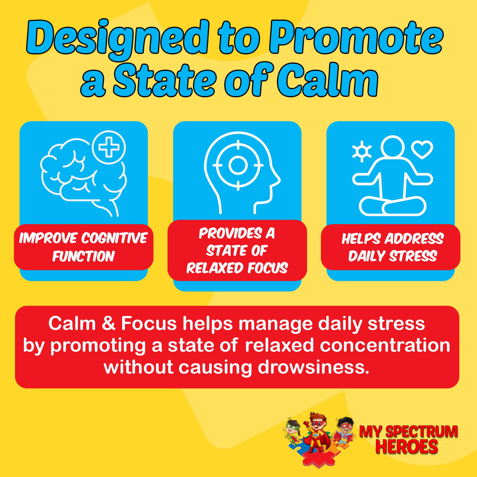 Calm & Focus Drops – Brain Support with L-theanine, GABA | My Spectrum Heroes