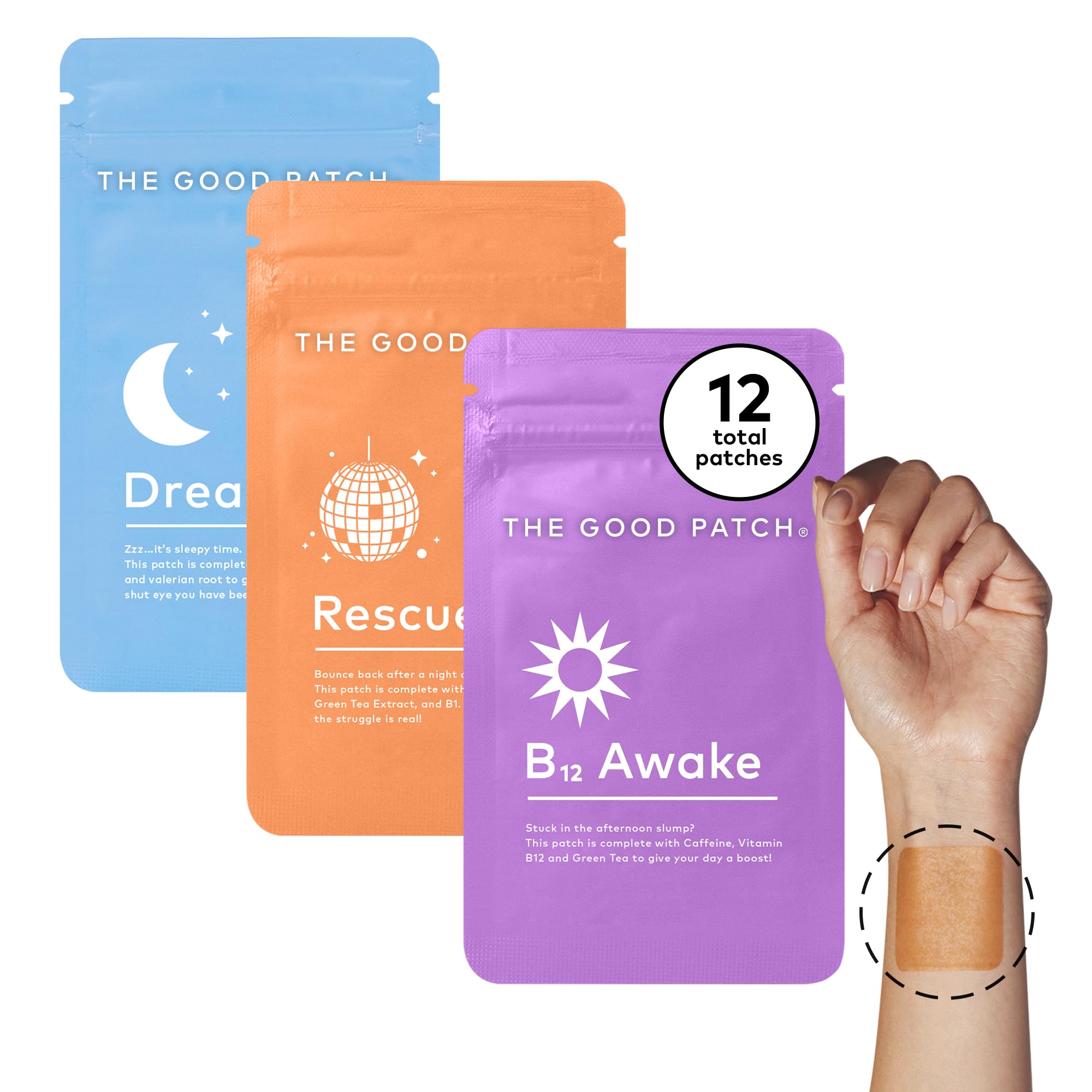 LA MEND The Good Patch Get Balance Mixed Bundle - B12 Awake, Dream, Rescue & Relax Patches