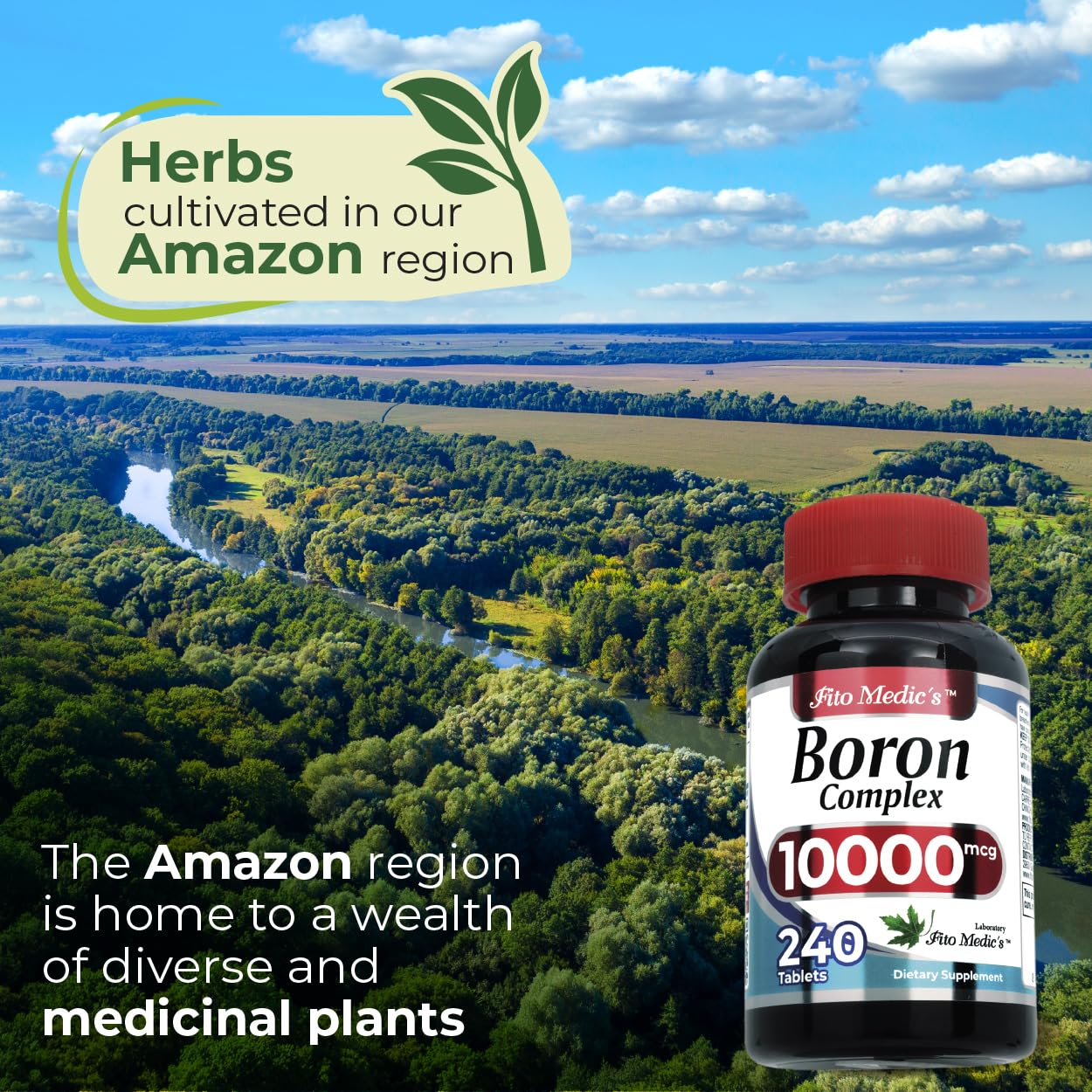 Lab Boron 10 mg – 240 Servings | Ultra-High Absorption Boron for Men | Fito Medic's