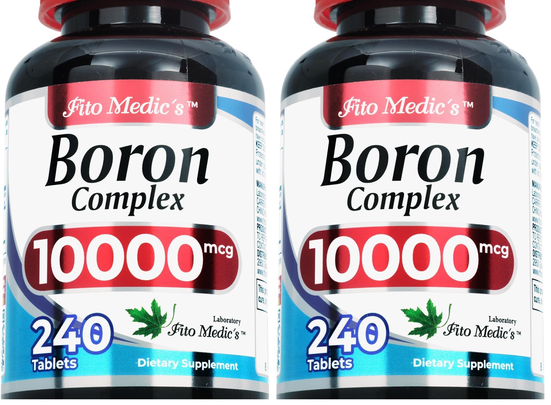 Lab | Boron |10 mg | 240 Servings | Boron Supplement for Men | Ultra high Absorption, Fito Medic´s. (Pack of 2)