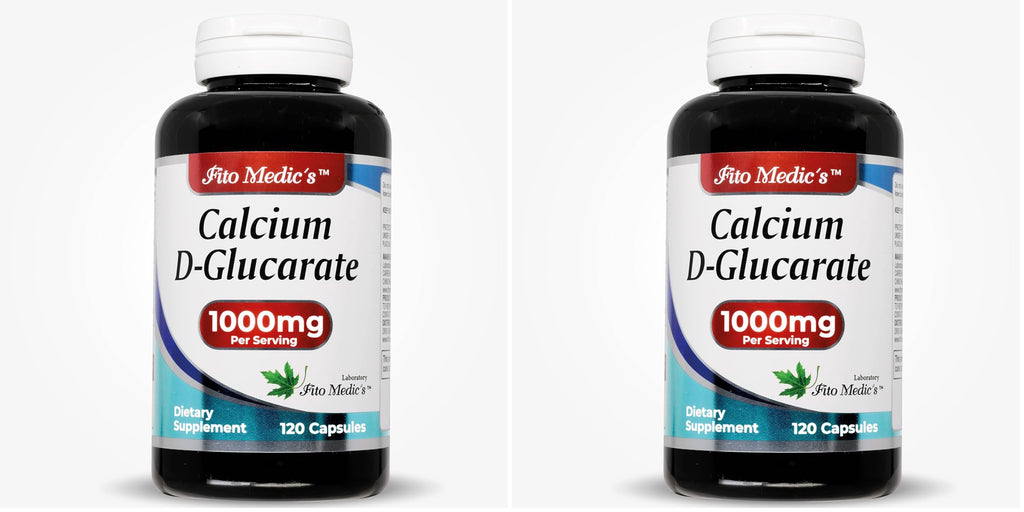 Calcium D-Glucarate 1000mg - 120 Caps (Pack of 2) | Detox & Hormone Support