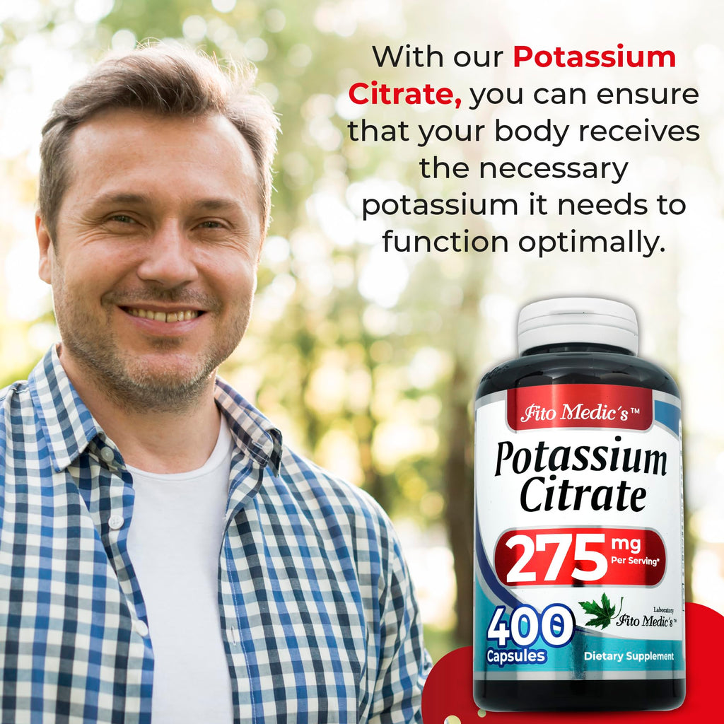 Lab Potassium Citrate | 400 Capsules (275 mg) | Ultra High Absorption | Pack of 2