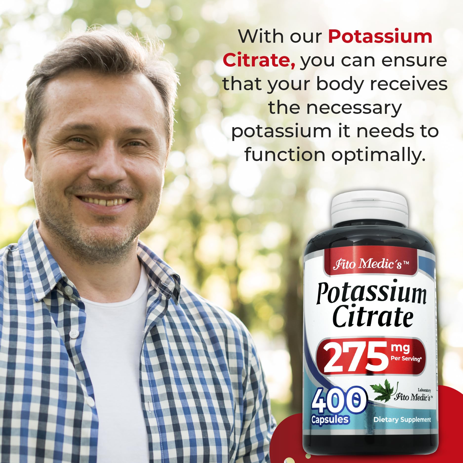 Lab Potassium Citrate | 400 Capsules (275 mg) | Ultra High Absorption | Pack of 2