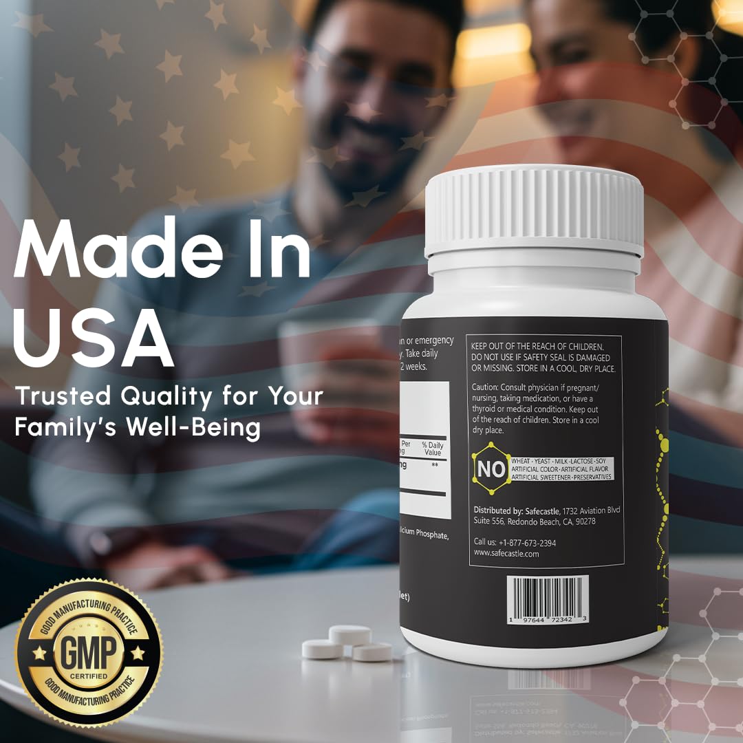 Potassium Iodide 130 mg Tablets – Thyroid & Respiratory Support – Made in USA | 300 Tablets (Pack of 2)