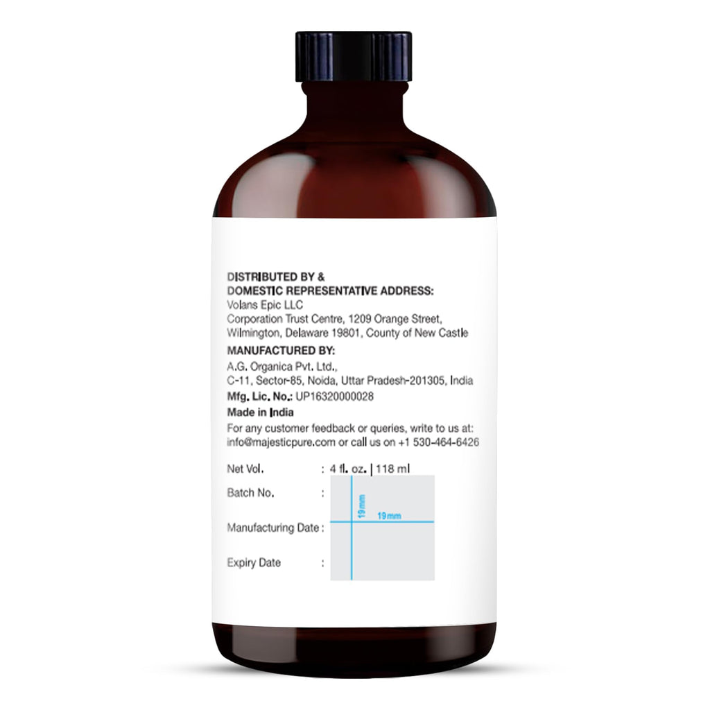 Majestic Pure Rosemary Essential Oil - 4 oz, 100% Pure & Natural in Amber Glass Dropper