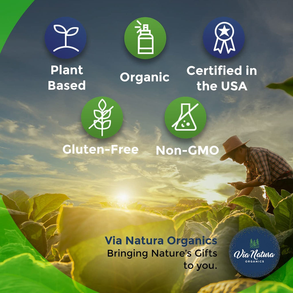 Via Natura Organics Maca Xtra Capsules 1000mg | Organic Herbal Supplement | Natural Source of Amino Acids Iron & Magnesium | 60 Capsules