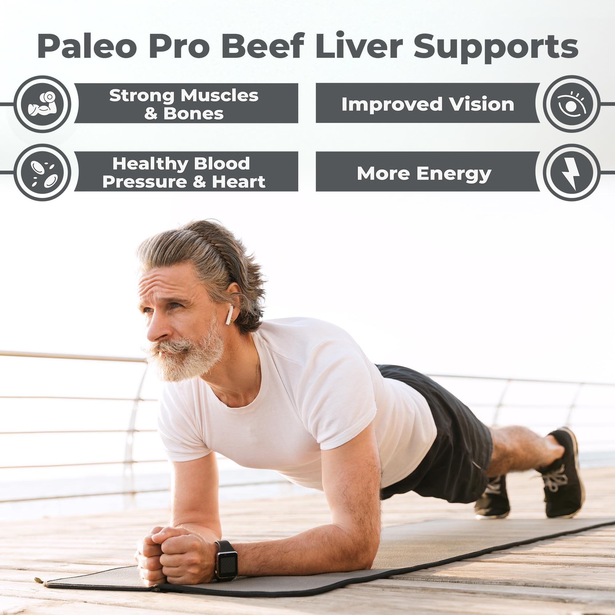 Paleo Pro Liver Gold – Premium Beef Liver Capsules | Grass-Fed NZ, Gluten-Free, 180 Capsules