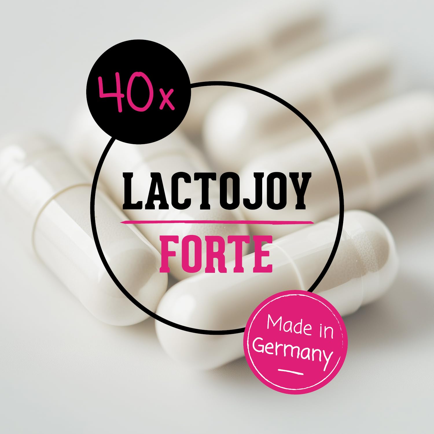 LactoJoy Forte Lactase Capsules - 28,000 FCC, Lactose Intolerance Relief, Vegan, Made in Germany