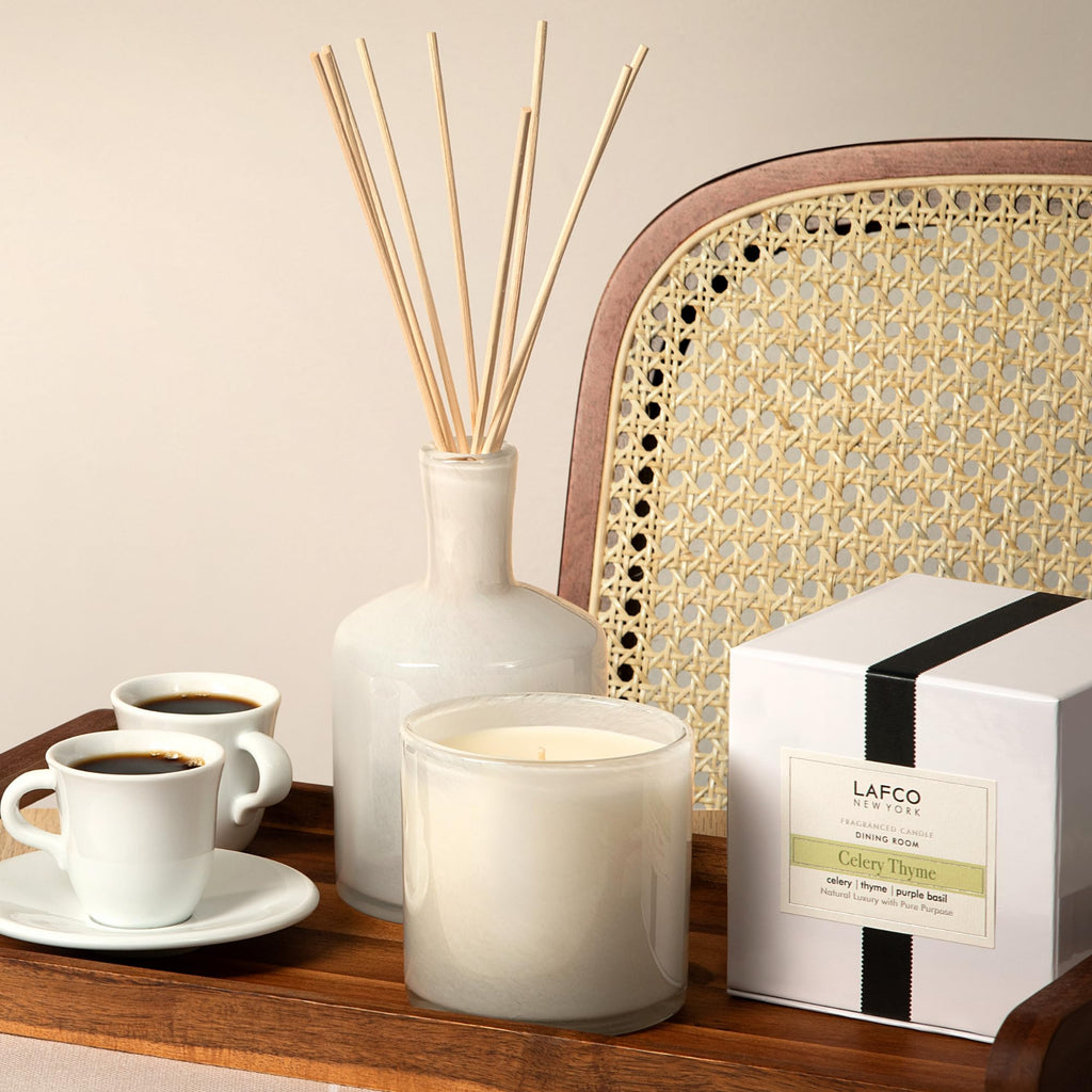 LAFCO New York Signature Candle Celery Thyme – 15.5 oz, 90-Hour Burn, USA Made