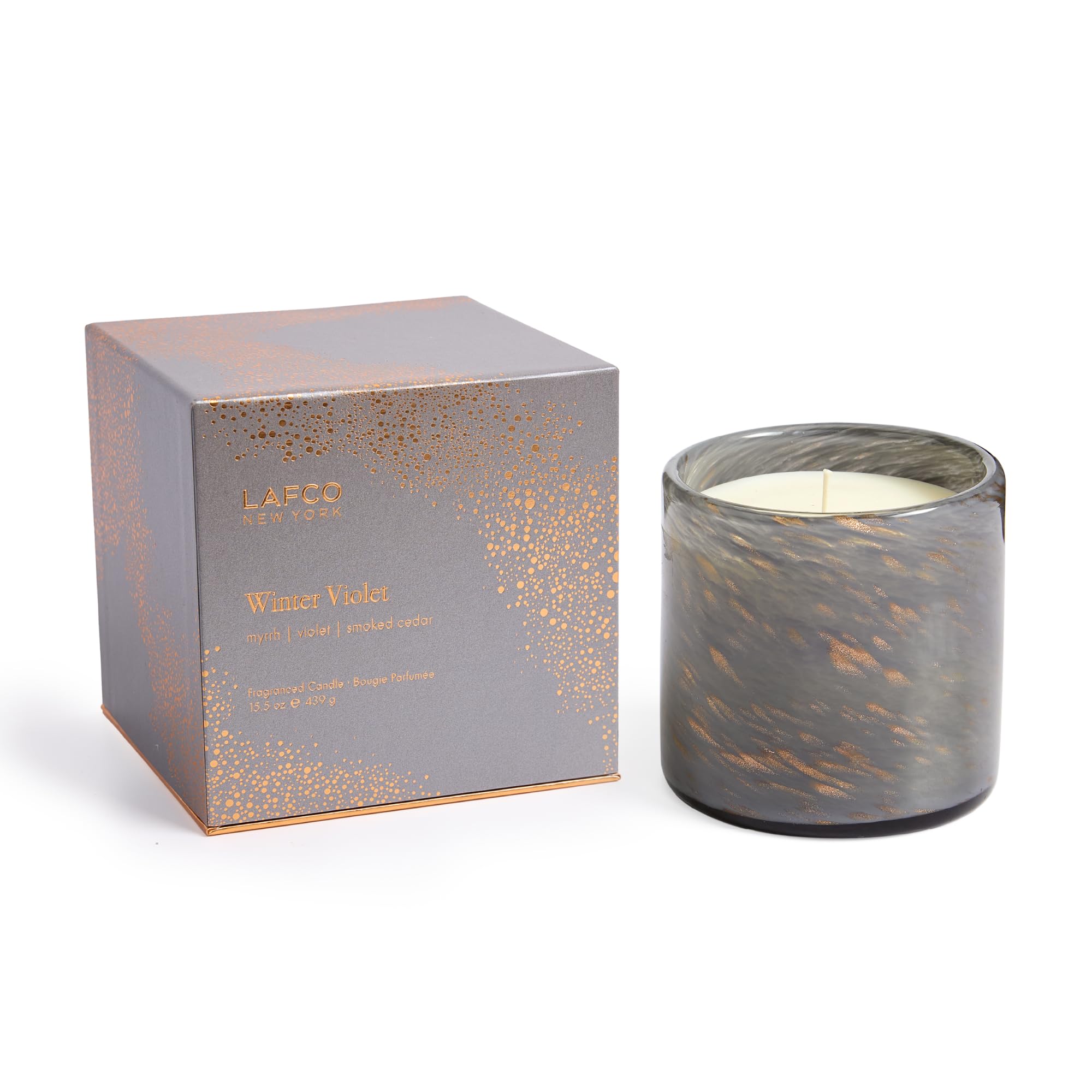 LAFCO New York Holiday Signature Candle – Winter Violet, 15.5 oz | 90-Hour Burn Time