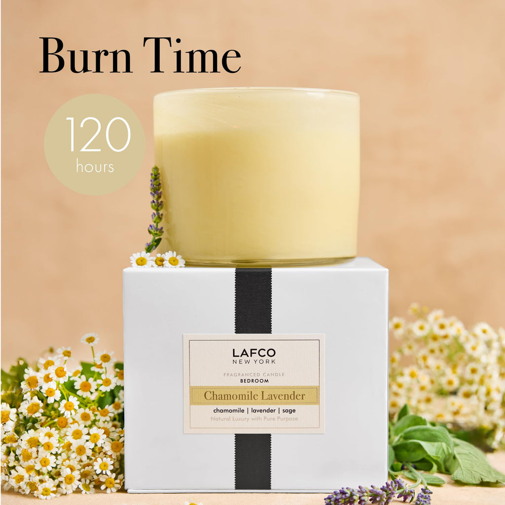 LAFCO New York Chamomile Lavender 3-Wick Candle – 30 oz, USA Made