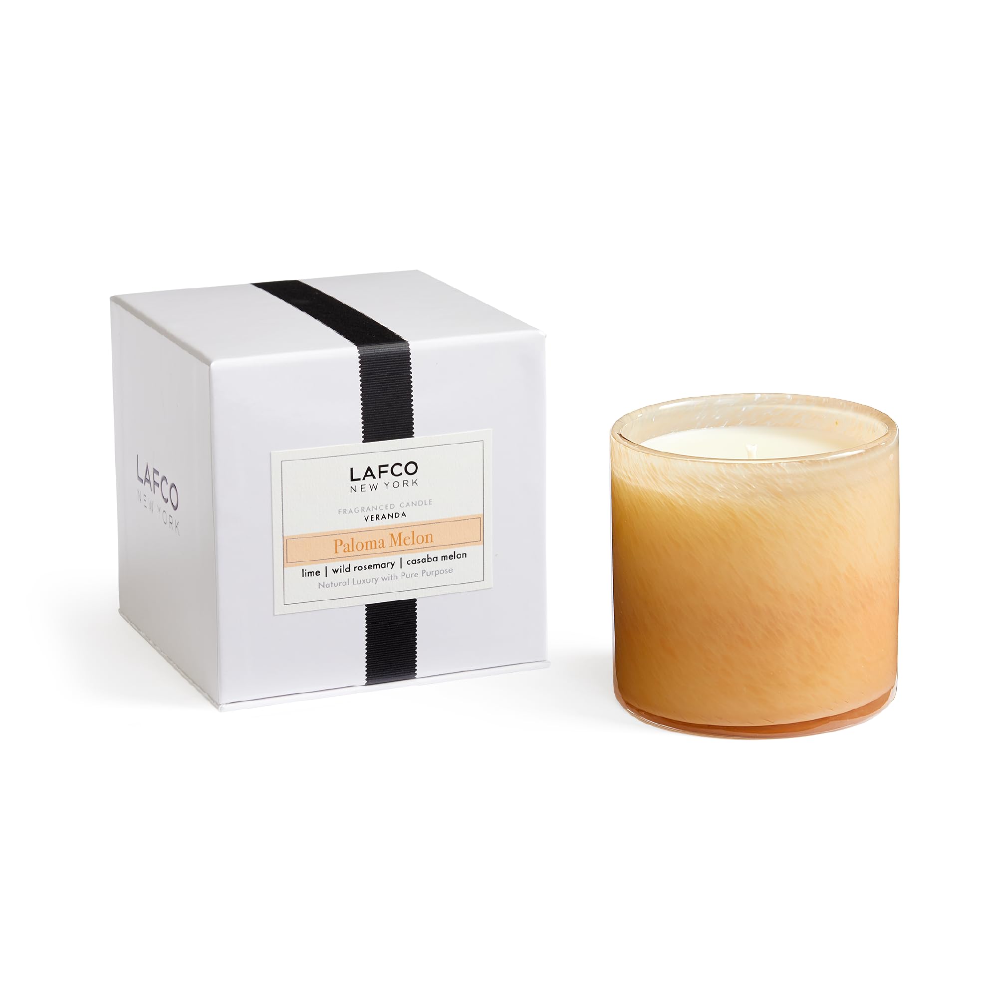 LAFCO New York Signature Candle Paloma Melon - 15.5 oz, 90-Hour Burn, Reusable Glass Vessel, Made in USA