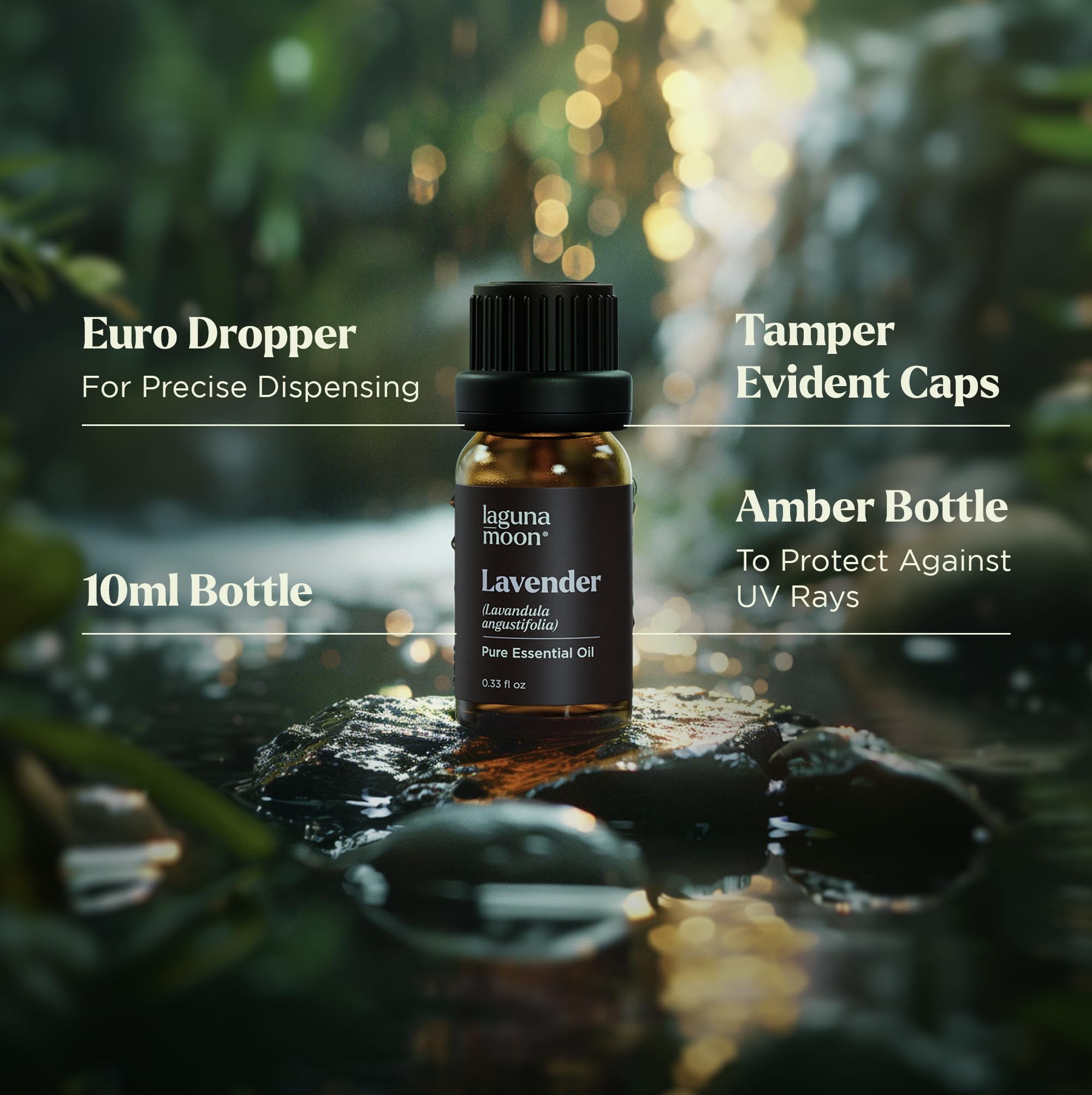 Lagunamoon 6x10ml Essential Oils Christmas Set – Peppermint, Tea Tree, Lavender, Eucalyptus, Orange, Lemongrass