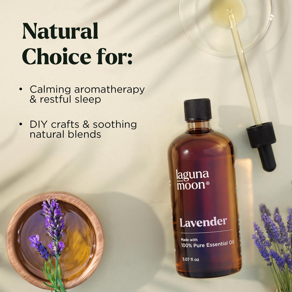 Lagunamoon Lavender Essential Oil – Pure 150ml for Diffusers, Aromatherapy & Candles