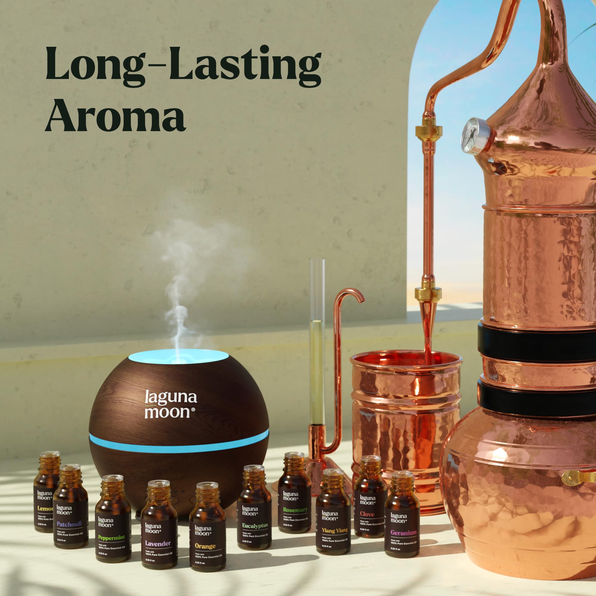 Lagunamoon Essential Oils Set - 20x 10ml Oils for Diffusers & Home