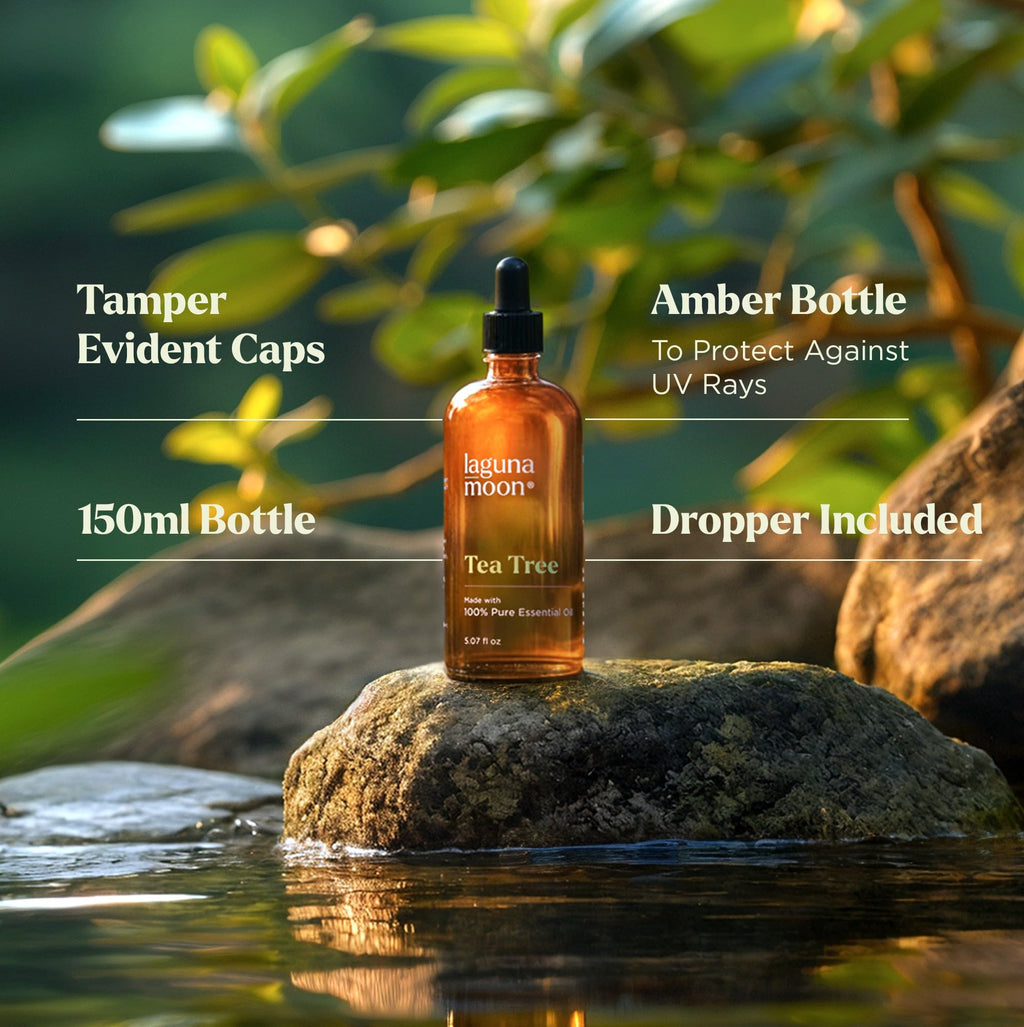 Lagunamoon Australian Tea Tree Essential Oil 150ml – XXL Bottle for Candle Making & Aromatherapy