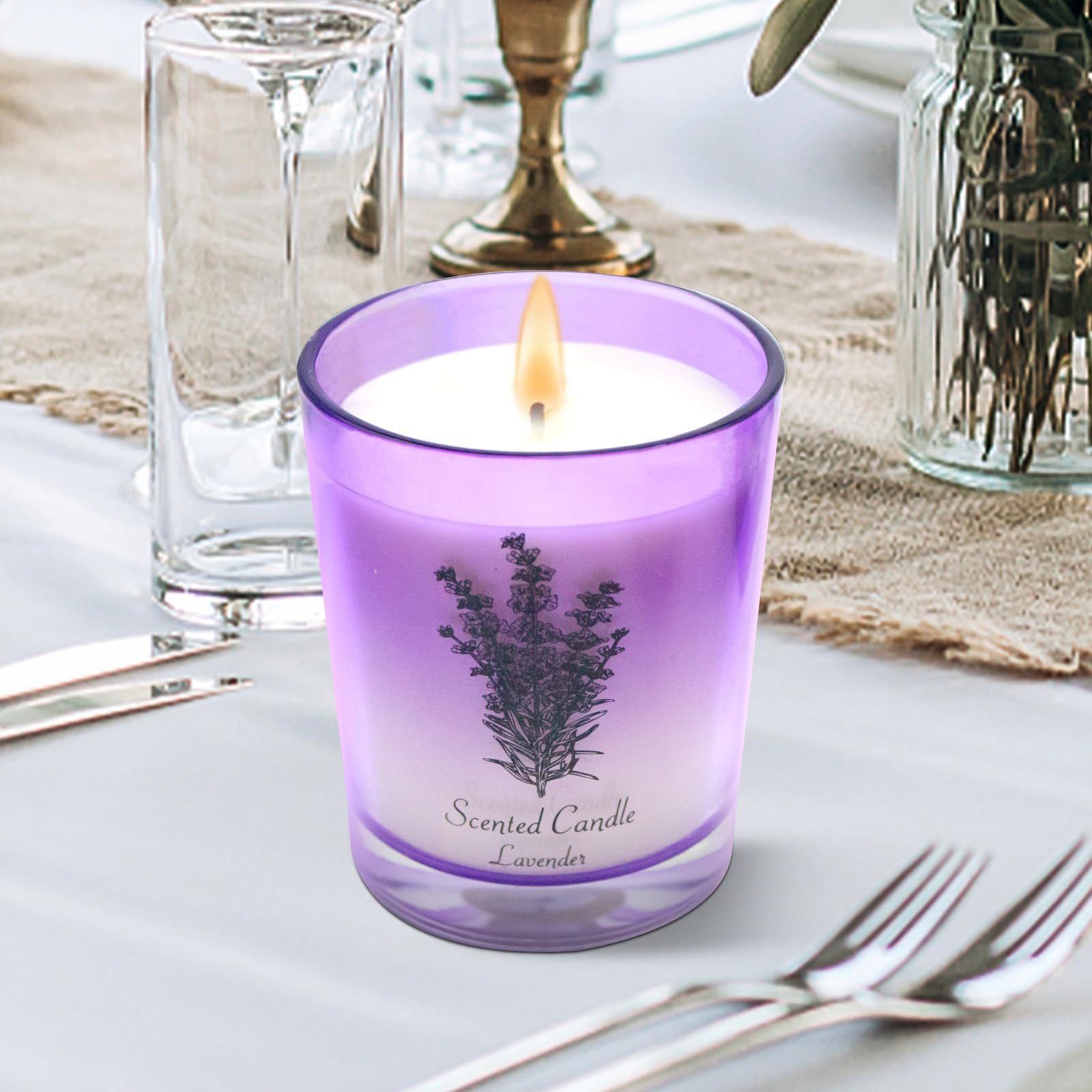 Lamway Lavender Soy Candle 8 oz — Aromatherapy, 45h Burn, Gift for Her