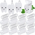 Landical 48 Pcs Mini Dental Floss Keychain – Tooth-Shaped Mint Floss 15 m (16.4 yd)