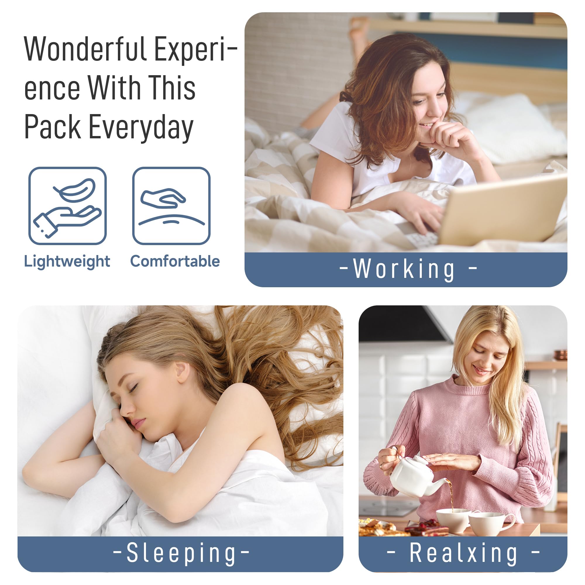 Langsprit Castor Oil Pack Wrap – Organic Cotton, Reusable Castor Oil Pads for Liver Detox