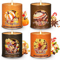 Lanpn Fall Scented Candles Gift Set – 4 Pack 36oz Soy Jar Candles for Autumn & Thanksgiving