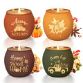 Lanpn Fall Scented Candles Gift Set 4 Pack | 16oz Soy Wax Jars