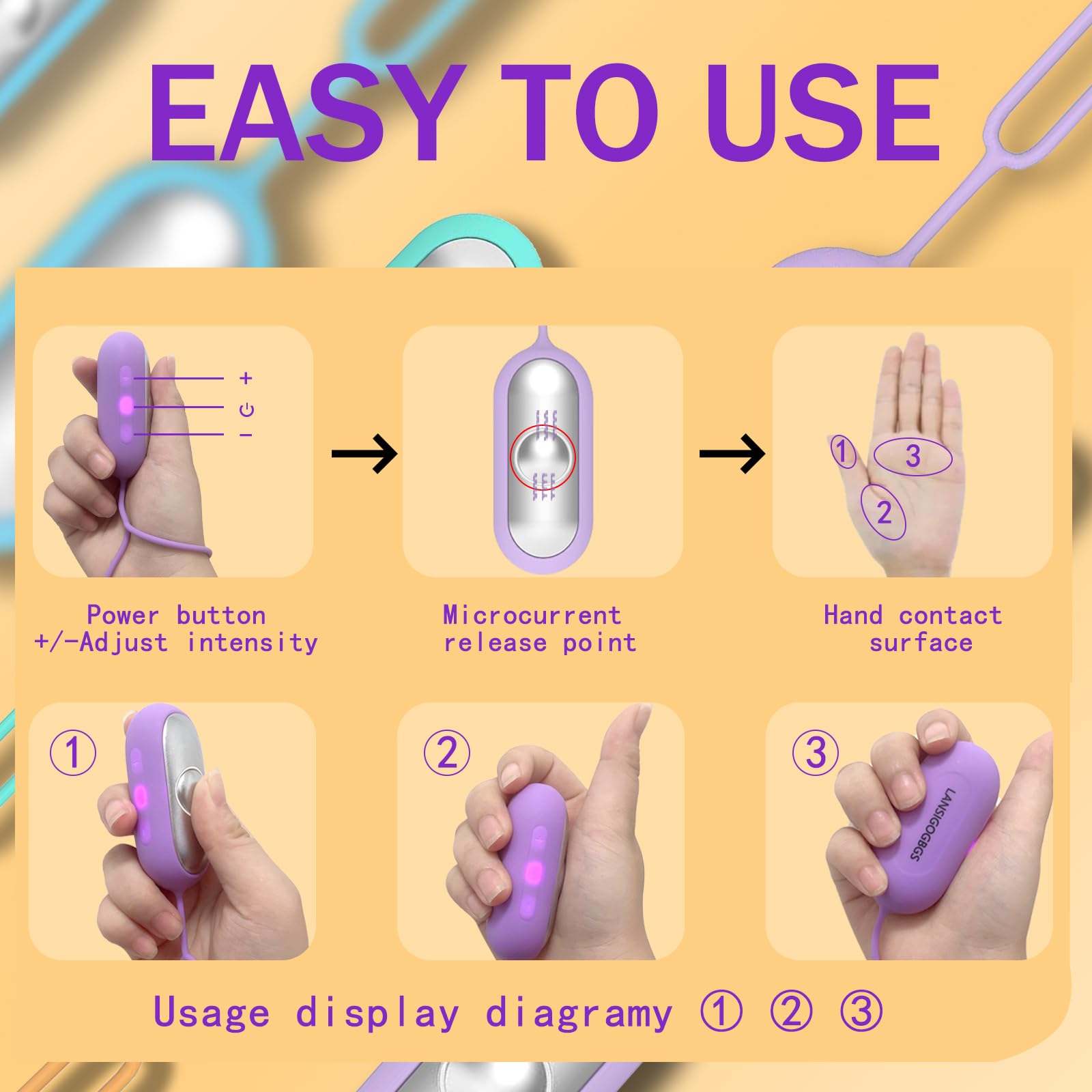 LANSIGOGBGS Sleep Instrument – Portable Brain Massage for Deep Sleep (Purple)