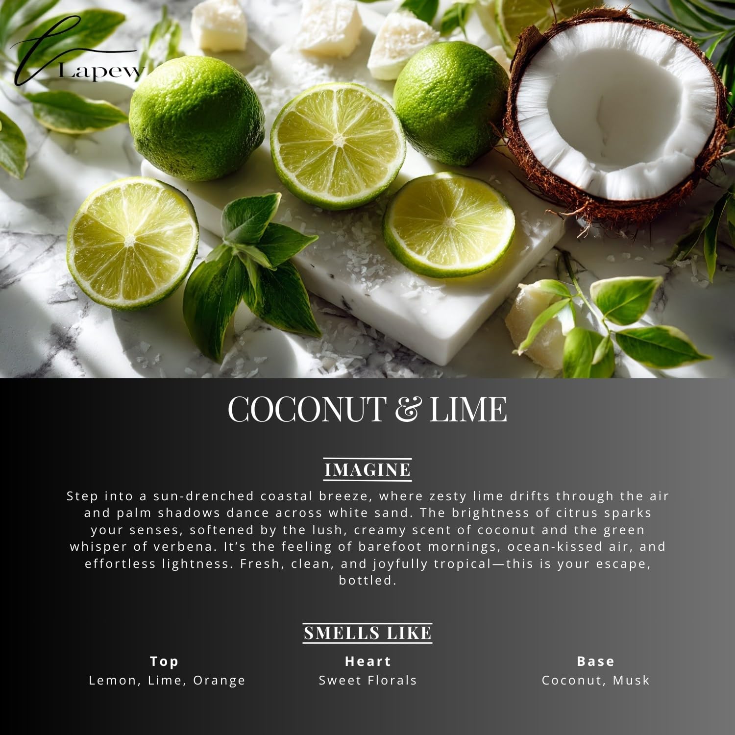LaPew Coconut & Lime Diffuser Oil – Luxury Fragrance for Diffusers (10 mL)