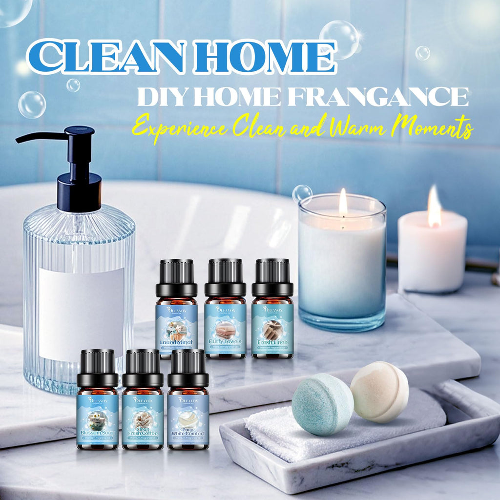 Clean Essential Oils for Laundry & Home Diffuser | Fresh Linen, Fresh Cotton