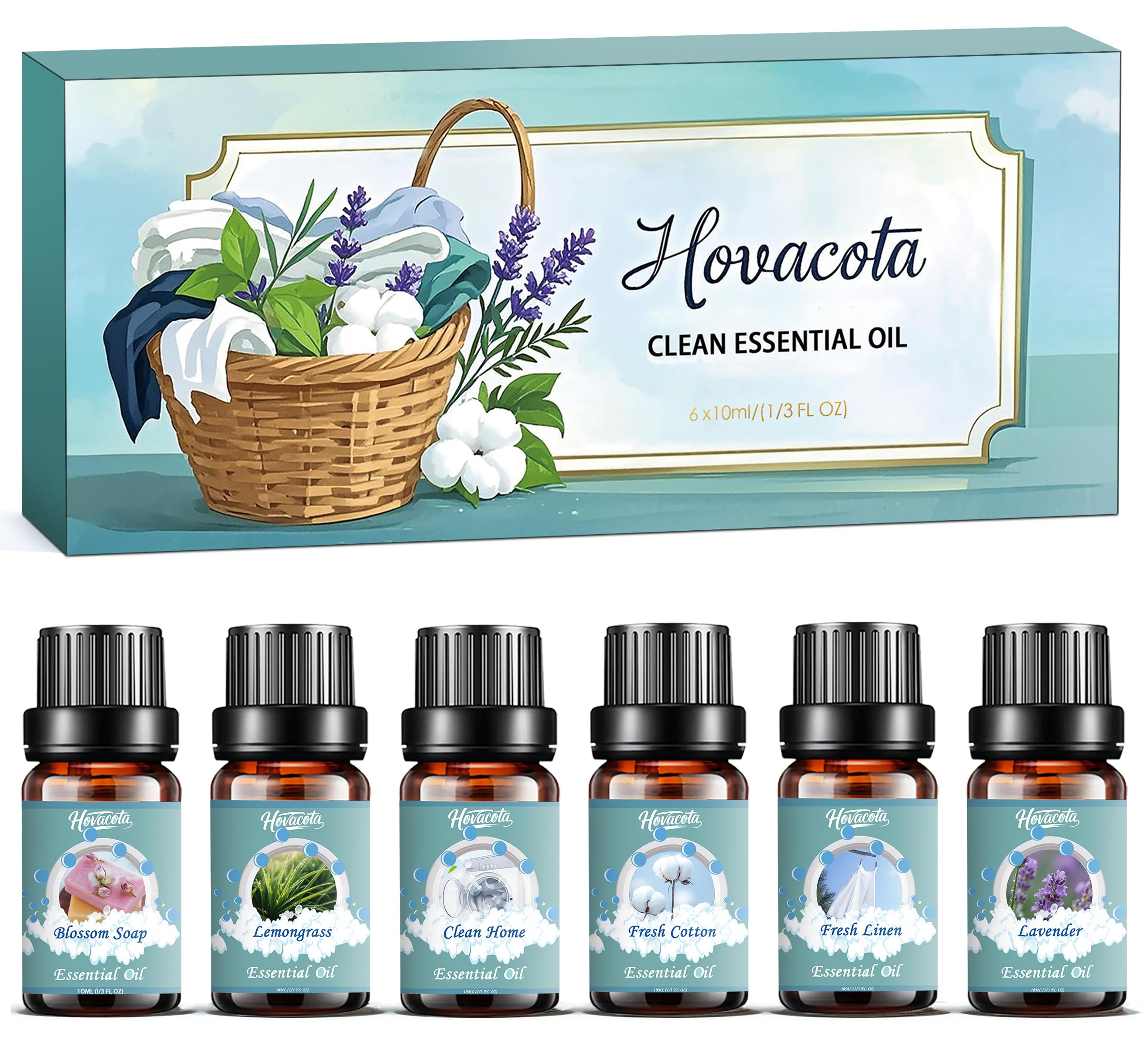 Laundry Essential Oils Set – Diffuser Oils for Home & DIY Fragrances