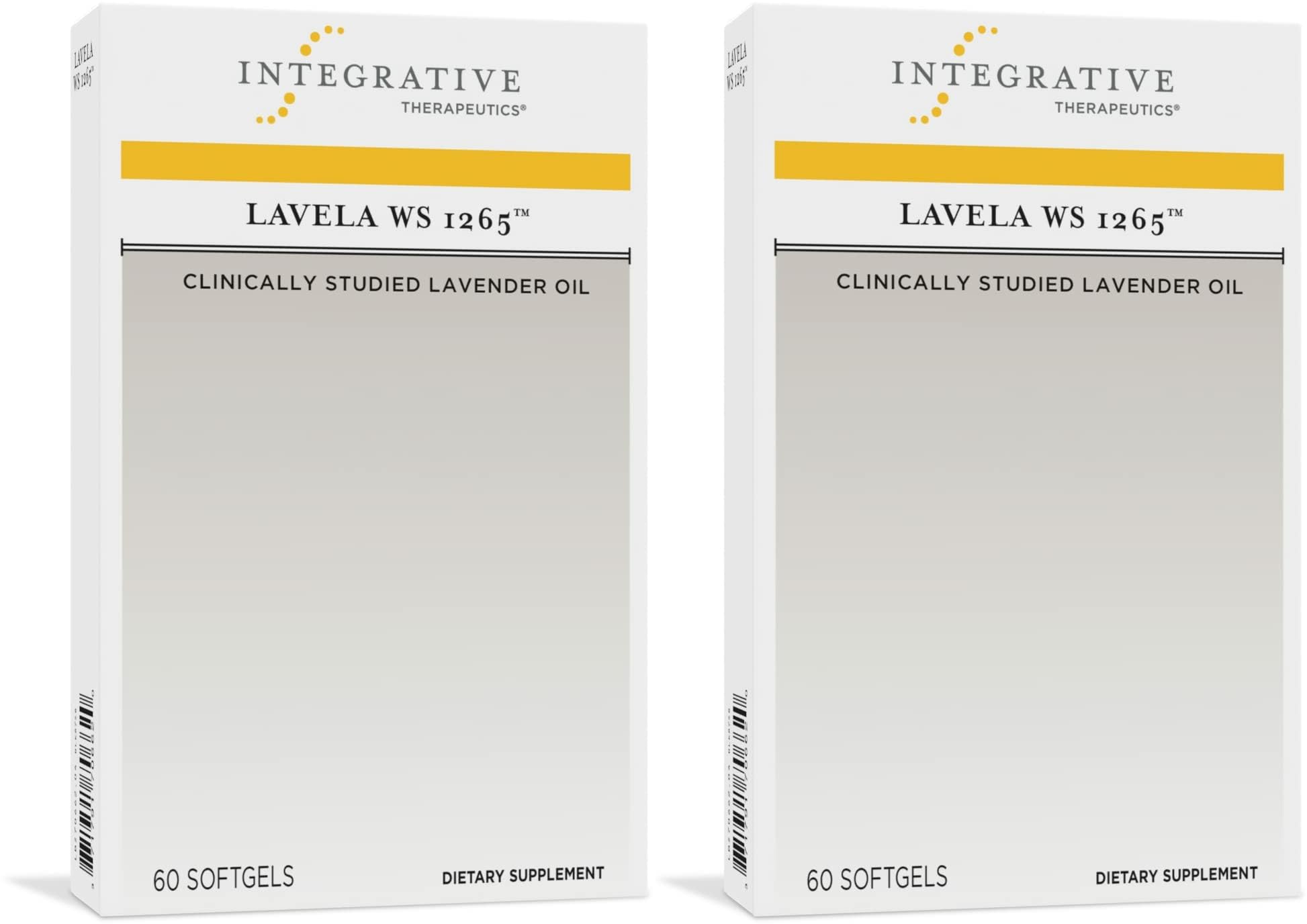 Integrative Therapeutics Lavela WS 1265 – Lavender Oil Softgels for Sleep & Stress Support (Dairy-Free)