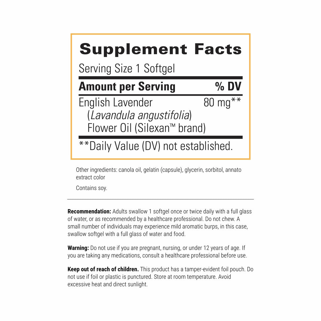 Integrative Therapeutics Lavela WS 1265 – Lavender Oil Softgels for Sleep & Stress Support (Dairy-Free)
