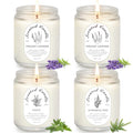 Lavender Candle Gift Set 4-Pack | Soy Wax Aromatherapy Candles for Relaxation & Christmas Gifts