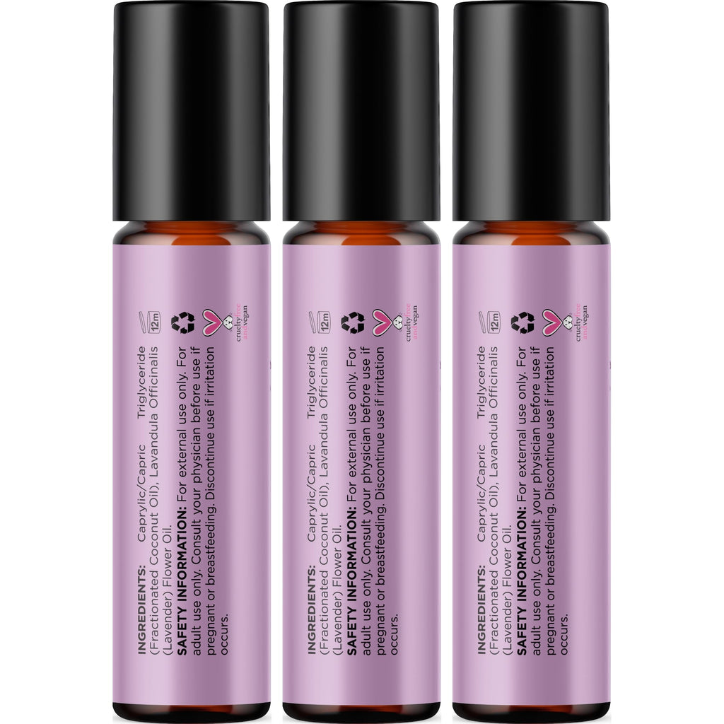 Lavender Essential Oil Roll-On – Calming Sleep & Relaxation (3-Pack)