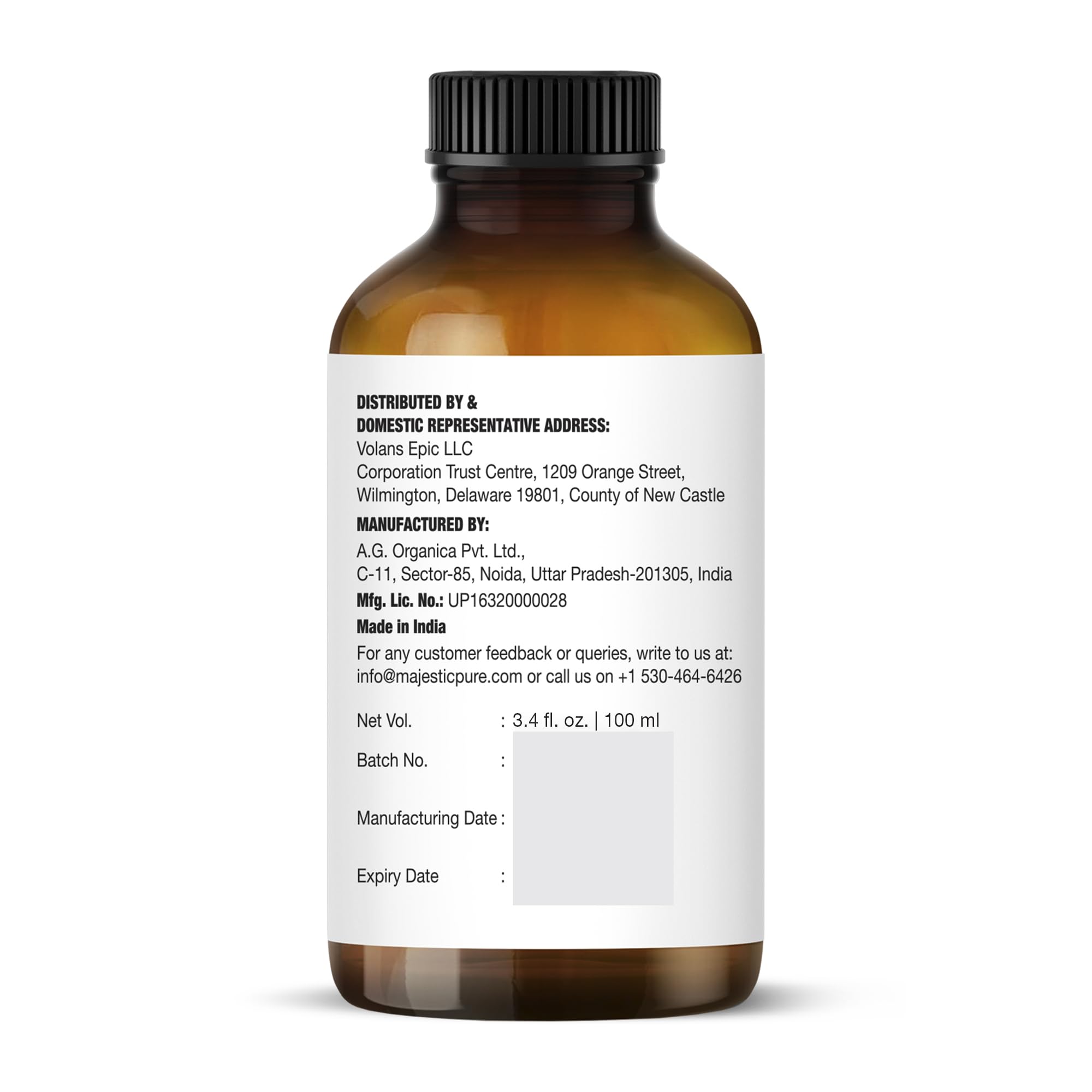 Majestic Pure Lavender Essential Oil - 3.4 Fl Oz, 100% Pure & Natural, Glass Dropper